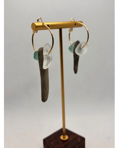 EDICIÓN PENDIENTES DE CRISTAL MARINO