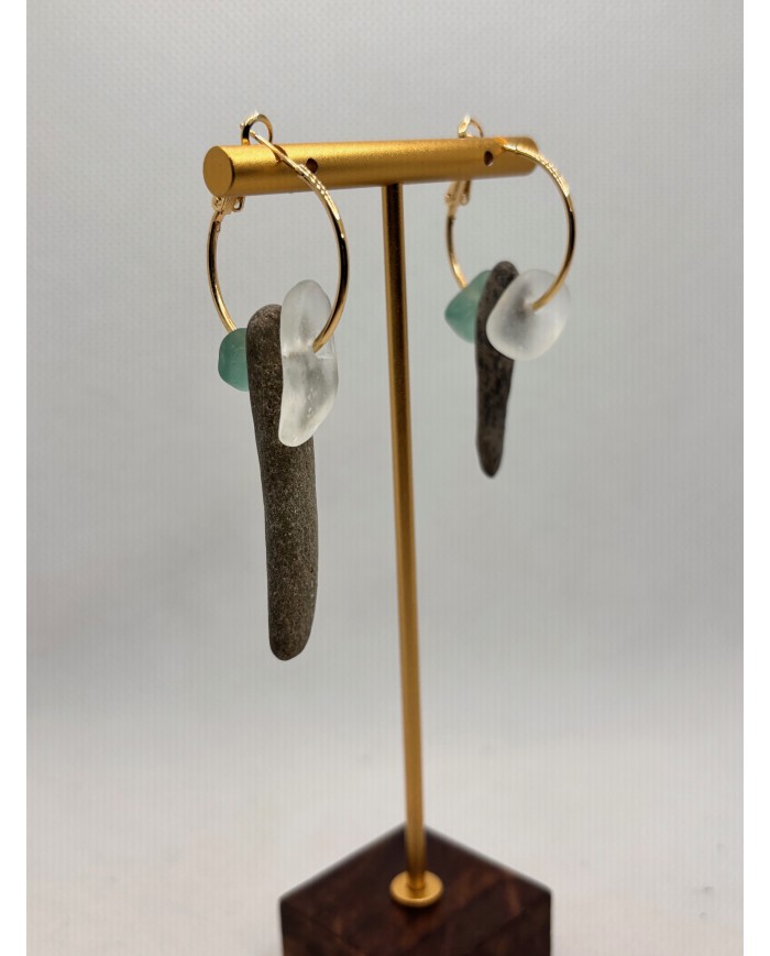 EDICIÓN PENDIENTES DE CRISTAL MARINO