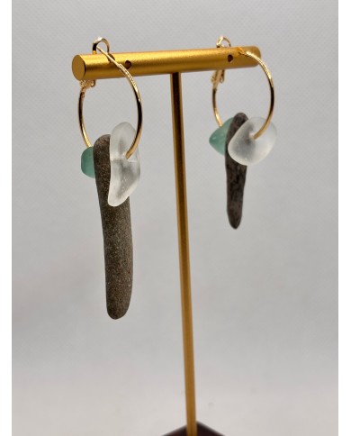 EDICIÓN PENDIENTES DE CRISTAL MARINO