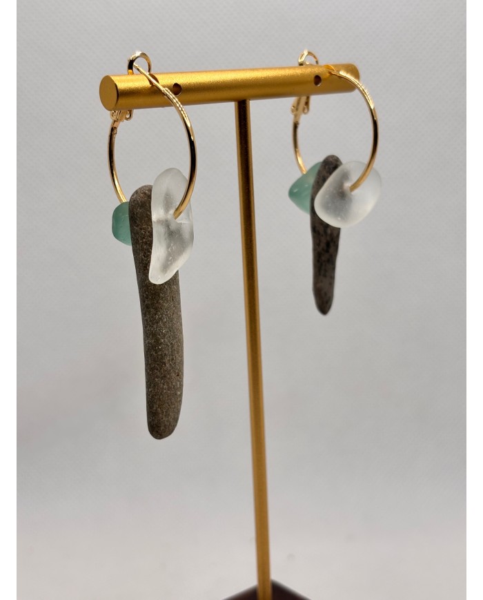 EDICIÓN PENDIENTES DE CRISTAL MARINO