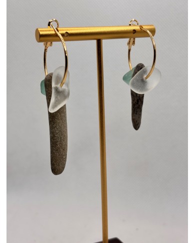 EDICIÓN PENDIENTES DE CRISTAL MARINO