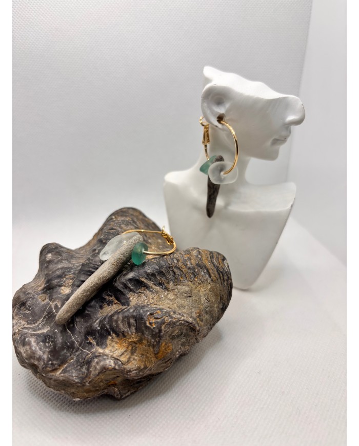 EDICIÓN PENDIENTES DE CRISTAL MARINO