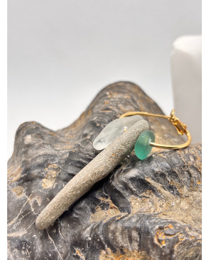 EDICIÓN PENDIENTES DE CRISTAL MARINO