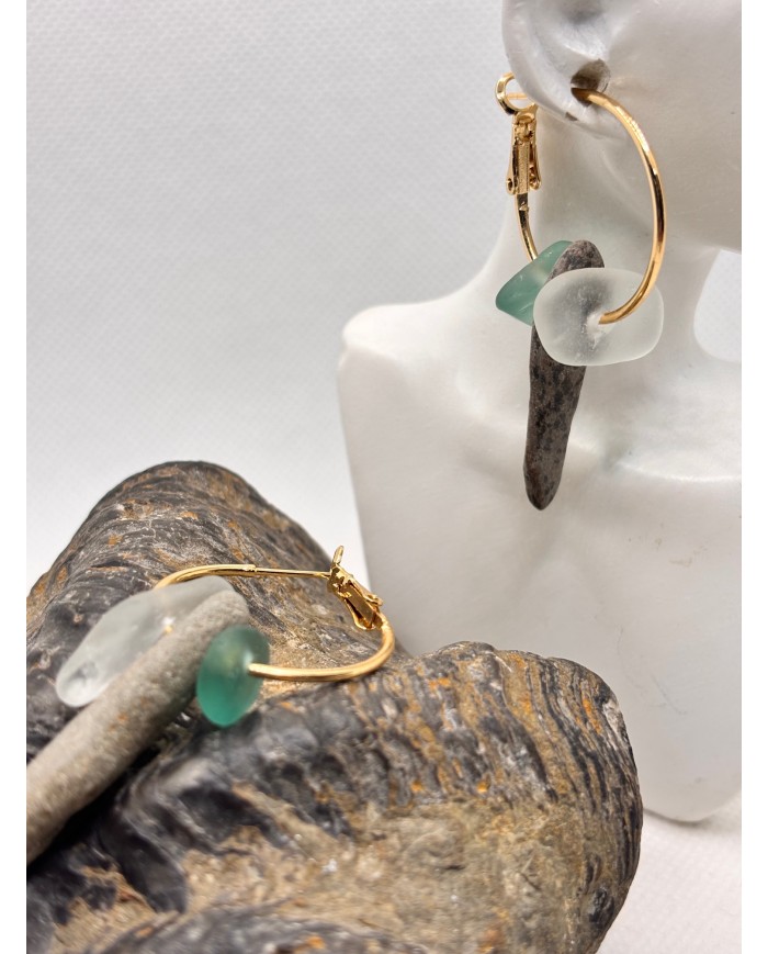 EDICIÓN PENDIENTES DE CRISTAL MARINO