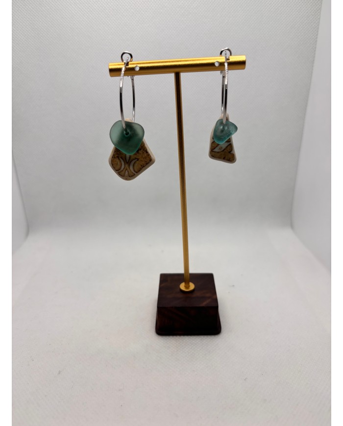 EDICIÓN LIMITADA pendientes de cristal marino