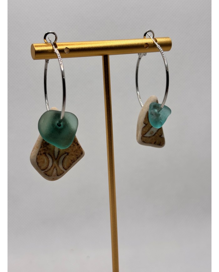 EDICIÓN LIMITADA pendientes de cristal marino