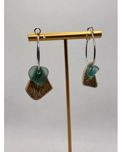 EDICIÓN LIMITADA pendientes de cristal marino