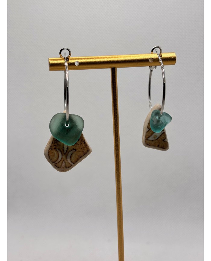 EDICIÓN LIMITADA pendientes de cristal marino