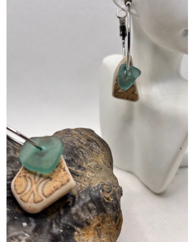 EDICIÓN LIMITADA pendientes de cristal marino