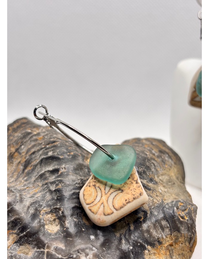 EDICIÓN LIMITADA pendientes de cristal marino