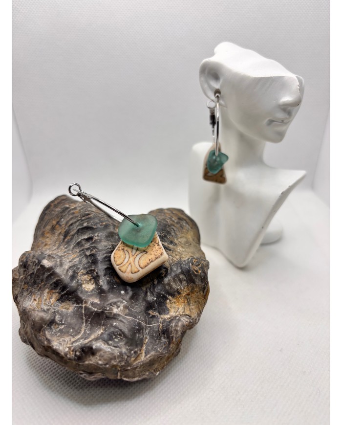 EDICIÓN LIMITADA pendientes de cristal marino