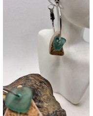 EDICIÓN LIMITADA pendientes artesanos de cristal marino