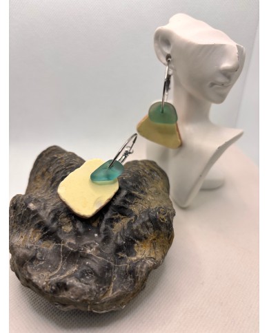 EDICIÓN LIMITADA pendientes artesanos de cristal marino