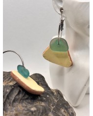 EDICIÓN LIMITADA pendientes artesanos de cristal marino