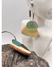 EDICIÓN LIMITADA pendientes artesanos de cristal marino