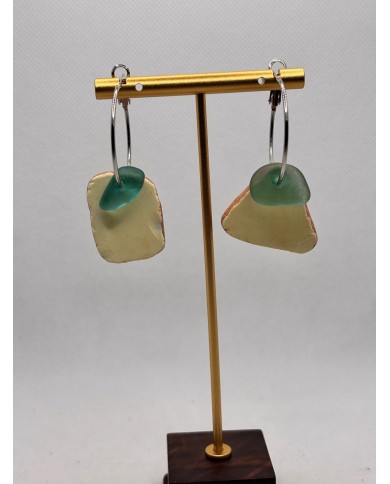 EDICIÓN LIMITADA pendientes artesanos de cristal marino