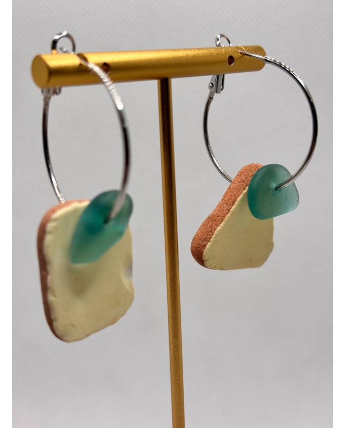 EDICIÓN LIMITADA pendientes artesanos de cristal marino