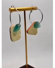 EDICIÓN LIMITADA pendientes artesanos de cristal marino