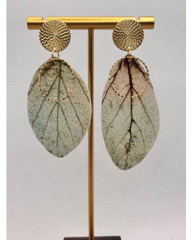 EDICIÓN LIMITADA pendientes artesanos de hoja natural