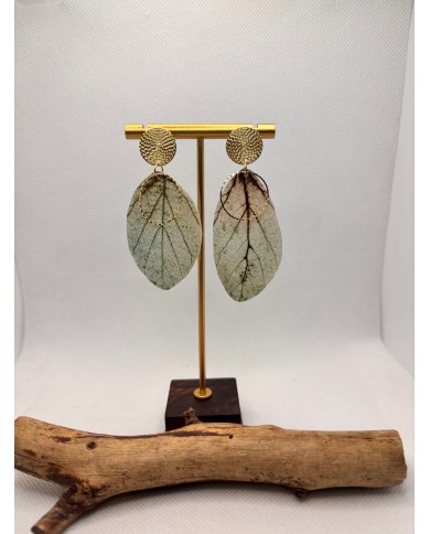 EDICIÓN LIMITADA pendientes artesanos de hoja natural