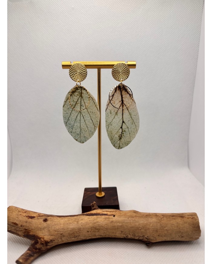 EDICIÓN LIMITADA pendientes artesanos de hoja natural