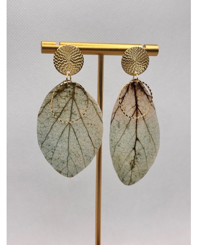 EDICIÓN LIMITADA pendientes artesanos de hoja natural