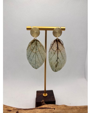 EDICIÓN LIMITADA pendientes artesanos de hoja natural