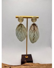 EDICIÓN LIMITADA pendientes artesanos de hoja natural