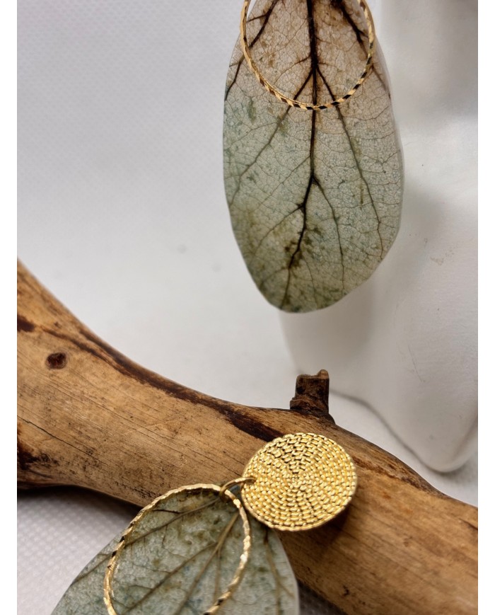 EDICIÓN LIMITADA pendientes artesanos de hoja natural
