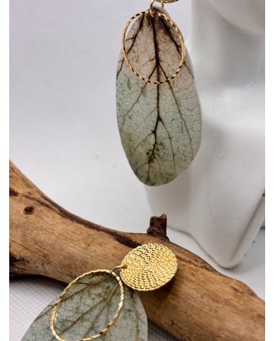 EDICIÓN LIMITADA pendientes artesanos de hoja natural