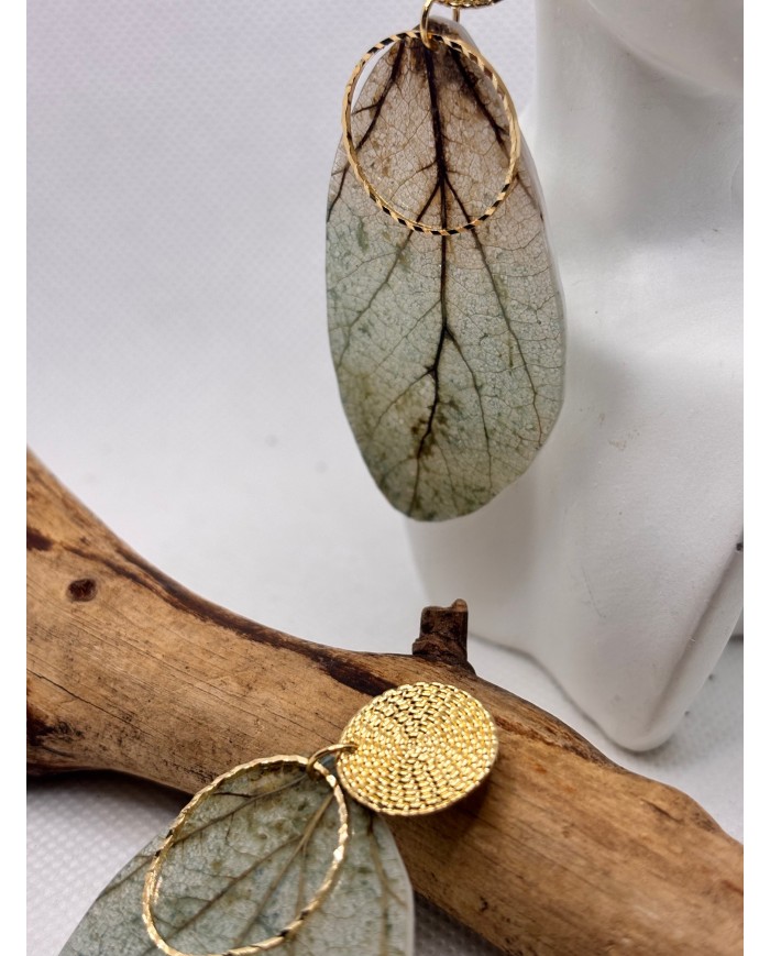 EDICIÓN LIMITADA pendientes artesanos de hoja natural