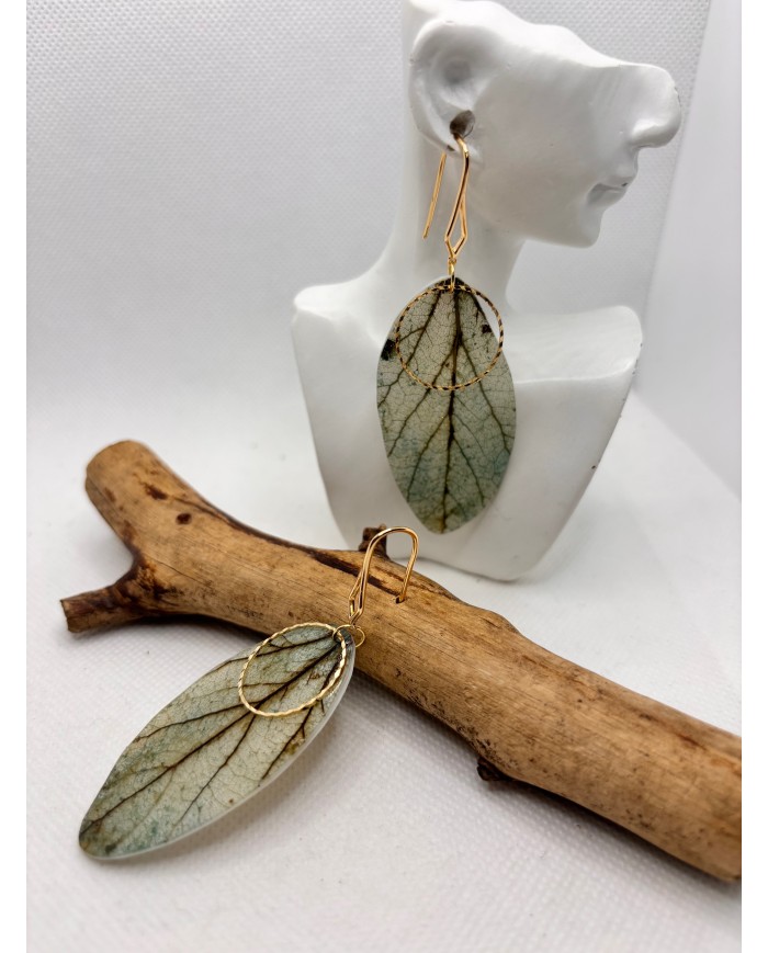EDICIÓN LIMITADA pendientes artesanos de hoja