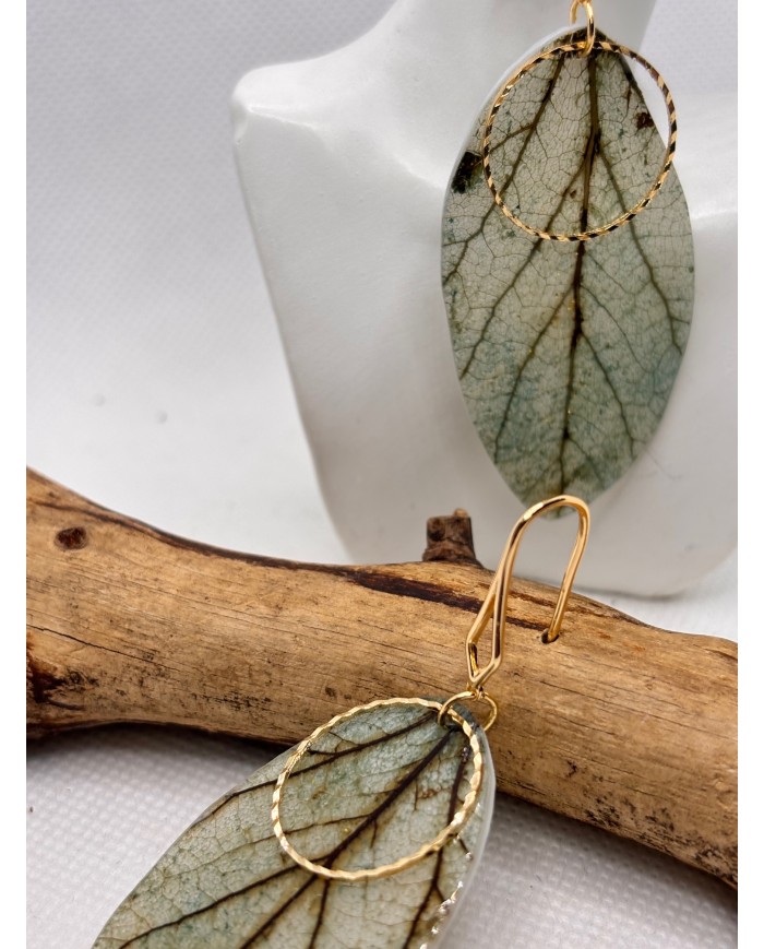 EDICIÓN LIMITADA pendientes artesanos de hoja