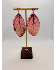 EDICIÓN LIMITADA pendientes de hoja natural esqueletizada
