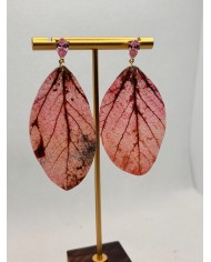 EDICIÓN LIMITADA pendientes de hoja natural esqueletizada