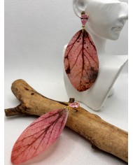 EDICIÓN LIMITADA pendientes de hoja natural esqueletizada