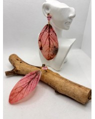 EDICIÓN LIMITADA pendientes de hoja natural esqueletizada