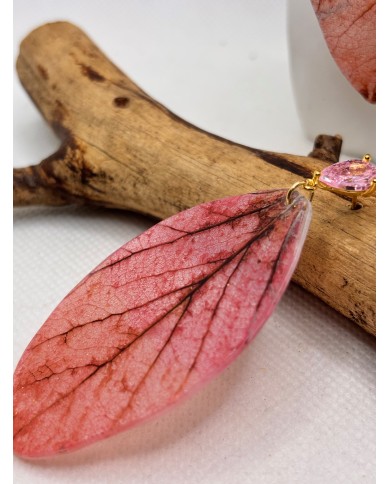 EDICIÓN LIMITADA pendientes de hoja natural esqueletizada