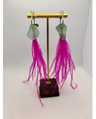 EDICIÓN LIMITADA pendientes artesanos de cristal marino