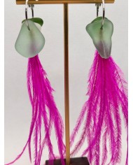 EDICIÓN LIMITADA pendientes artesanos de cristal marino