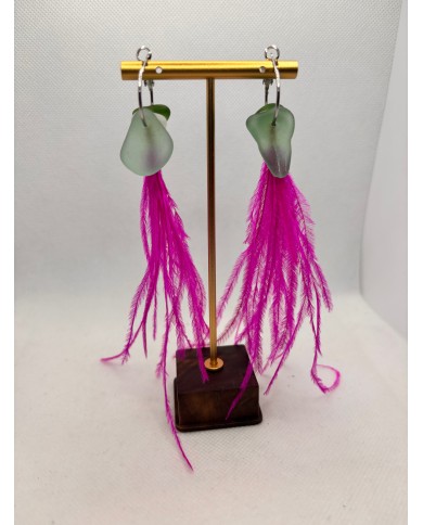 EDICIÓN LIMITADA pendientes artesanos de cristal marino