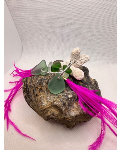 EDICIÓN LIMITADA pendientes artesanos de cristal marino