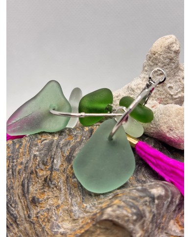 EDICIÓN LIMITADA pendientes artesanos de cristal marino