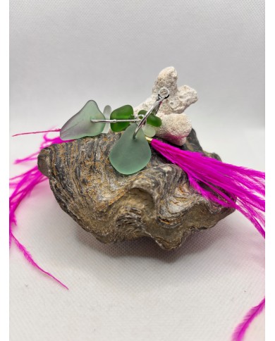 EDICIÓN LIMITADA pendientes artesanos de cristal marino