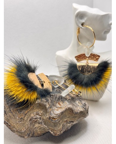 EDICIÓN LIMITADA pendientes artesanos de  cristal marino