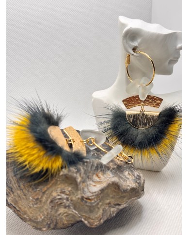 EDICIÓN LIMITADA pendientes artesanos de  cristal marino