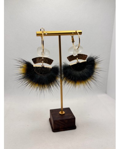 EDICIÓN LIMITADA pendientes artesanos de  cristal marino