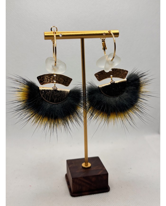 EDICIÓN LIMITADA pendientes artesanos de  cristal marino