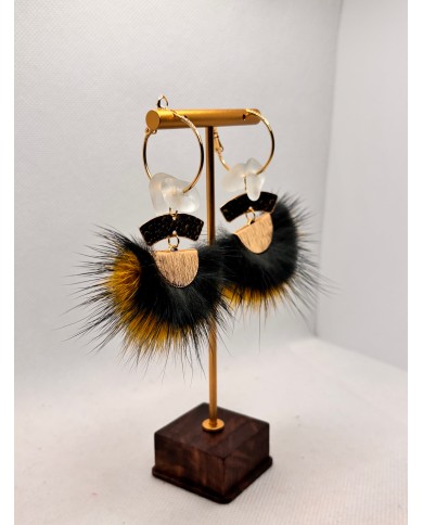 EDICIÓN LIMITADA pendientes artesanos de  cristal marino