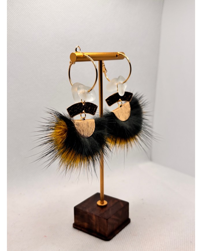 EDICIÓN LIMITADA pendientes artesanos de  cristal marino